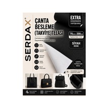 Serdax Extra Kendinden Yapışkanlı Çanta/cüzdan Besleme Takviye Telası Astarı Siyah 70cmx200cm Siyah Siyah