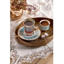 Decorıum 18 Parça Kulplu Çay-mıra Takımı Latif M04679 Mavi