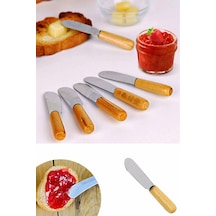 Bambu Saplı 6 Adet Lüx Tereyağı/Recel Bıçağı