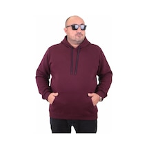 Starbattal Büyük Beden Erkek Basic Sweat Kapüşonlu 11700 Murdum Murdum