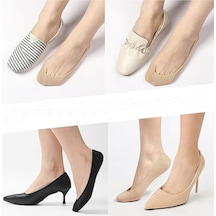 6'lı Kadın Pamuklu İnce Mini Görünmez Suba Çorap 001