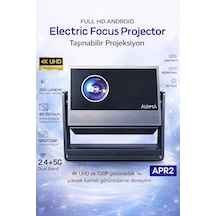 Android 4k Destekli Taşınabilir Projeksiyon Cihazı Electric Focus 200 Lumen Wifi 2.4g/5g 150 İnç