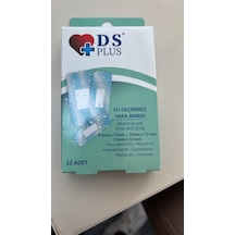 Ds Plus 3 Farklı Ebat Karma Su Geçirmez Yara Bandı 12 Adet 1 Paket