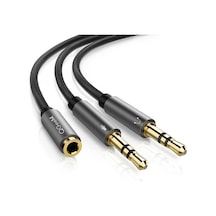 Qgeem Qg-au06 3.5mm Çoğaltıcı Audio Kablo Siyah