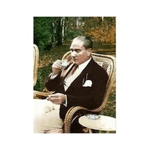 Atatürk Kahve Keyfi Sayılarla Boyama Seti - Çerçeveli, 40x50cm