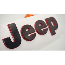 Dk Tuning Jeep Wrengler Gladiator Antrasit Kırmızı Yazı Logo Amblem -