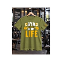 Segungear Gymlife Erkek Regular Fit Baskılı Spor Tişört Haki - 931635364 Haki