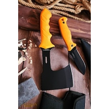Outdoor Balta Bıçak 2li Set Kamp Baltası Bıçağı Nacak Budama Baltası