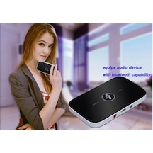Bluetooth 5.0 2-in-1 Ses Verici Ve Alıcı Adaptör Tv Pc Araç Hoparlör İçin Audio Transmitter Receiver, Aux Destekli Tx Rx Kablosuz Müzik Çevirici Zr1137