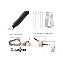 Caseonn Kalem Ucu 5 Adet Beyaz Beyaz Galaxy Tab S6 Lite 10.4 P610 İle Uyumlu