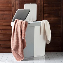 Duo Laundry Çamaşır Sepeti - Gri / Beyaz - 80 Lt Çok Renkli