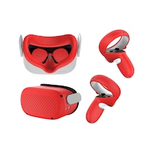 Oculus Quest 2 Kırmızı İçin Vr Gözlük Lensi Kabuk Kolu Koruyucu Kılıf