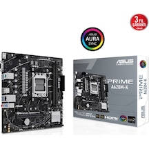 Asus Prıme A620m-k, 2xddr5, 1x M.2, D-sub, Hdmı, Am5 Soket Anakart