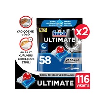 Finish Ultimate Bulaşık Makinesi Deterjanı Kapsül Tablet 116 Adet (58 x 2)