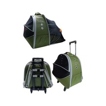 La Vista Grand Paris Tekerlekli Genişletilebilen Kedi, Küçük Köpek Taşıma Çantası Yeşil 40-40-50cm