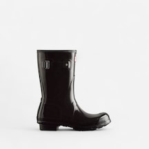 Hunter Womens Orıgınal Short Gloss Boot Kadın Siyah Kısa Bot Wfs1000rgl-blk
