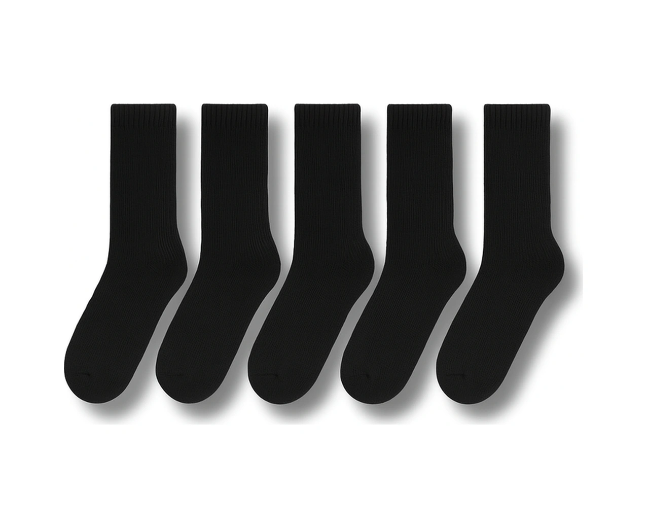 Erkek Siyah Pamuklu Soket Çorap 5 Li Paket Siyah
