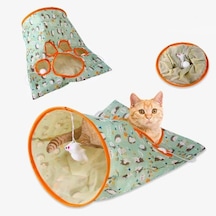 Hışırtılı Kedi Oyun Tüneli Çantası Çok renkli