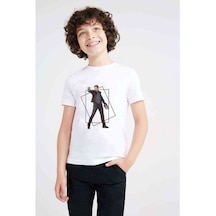 Peter Quill Star L Baskılı Unisex Çocuk Beyaz T-Shirt