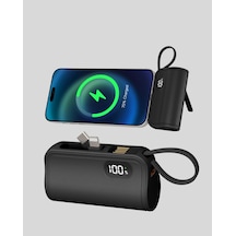 Pd 20w Hızlı Şarjlı Kablolu Kablosuz Kullanım Powerbank renkli
