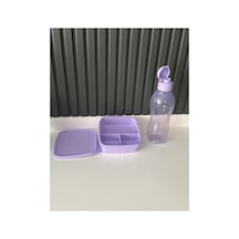 Bölmeli Beslenme Ve 750 Ml Suluk. Mor