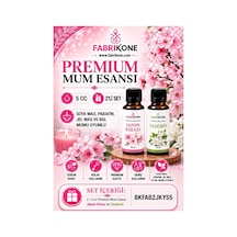 Premium Mum Esansı 5 Cc 2'li Set - Japon Kirazı, Yasemin - Soya Wax, Parafin, Jel Wax Ve Bal Mumu Uyumlu Bkfab2jkys5 Karışık