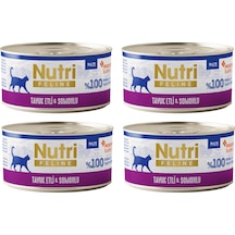 Nutri Feline Tavuk Etli Ve Somonlu Pate Tahılsız Yetişkin Kedi Konservesi 70 G X 4 Adet