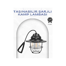Mey İthalat Geometrik Tasarımlı Vintage Kamp Lambası Type-c Şarj, Ayarlanabilir Parlaklık Çok Renkli