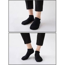 10 Çift Siyah Pamuk Patik Erkek Çorap (479950350)-40-44-Siyah