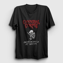 Presmono Unisex Butchered At Birth Cannibal Corpse T-shirt Siyah