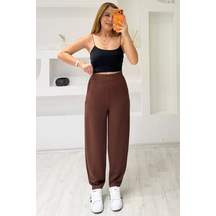 Fiolin Soft Touch Modal Kumaş Balon Pantolon Kahverengi