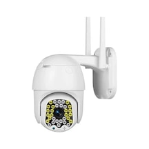 Dış Mekan Ip Kamera 3mp 1080p Speed Dome Ptz Beyaz Mov Format Sd Kart Hd Kayıt 15x Zoom