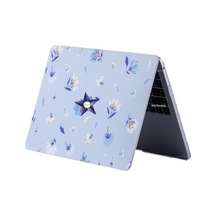 Macbook Pro 13 Çiçek Desenli Kılıf A1706 A1708 A1989 A2159 A2251 A2289 A2338 M1 M2 Uyumlu Baskılı Sert Kılıf İnce Hafif Koruyucu Kapak Açık Mavi