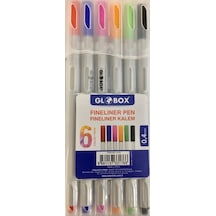 Globox Fineliner Kalem 6 Lı Plastik Kutu 0.4Mm