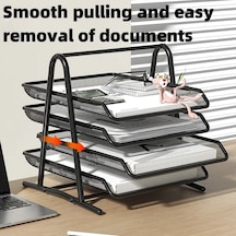 Kalınlaşmış Çok Katmanlı Metal Demir Örgü Dosya Tepsisi Çekmece Çok Renkli