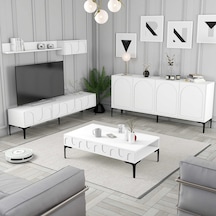 Variant Lyon 3 Lü Salon Takımı - Beyaz / Siyah