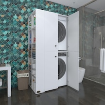 Kenzlife Çamaşır-Kurutma Makinesi Dolabı Kapaklı Fedyenkamdf Sol Byz 180 090 60 % 100 Mdf Full Mdf Banyo Arkalıksız Çok Renkli