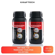Kraftech Yeni Nesil Premium I Buharlı Far Temizleme Sıvısı Ve Parlatma Solüsyonu I Kloroform Uyumlu 2 X 250 G