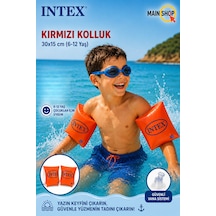 Mainshop Intex Havuz Ve Deniz Için Çocuk Kolluğu Kırmızı Şişme Kolluk 30x15 Cm 6-12 Yaş M-58641