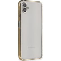 Galaxy A04 Kılıf Razer Lensli Silikon - Gold