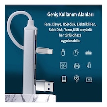 Type-c Hub 4 Portlu Çoklu Adaptör