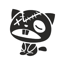 Kedi Silüet Sticker 01004