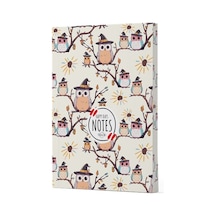 Baykuş 7 - Yan Boyamalı Çizgili Defter Diğer