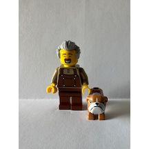 Orjinal Lego Minifigür Man With Dog
