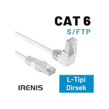 IRENIS CAT6 S/FTP Dirsek Kablo, 2 Metre Beyaz