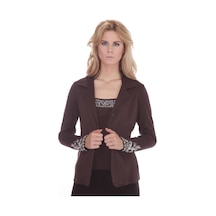 Bulalgiy Kadın Kahverengi Twinset Blazer Ceket - Bga105868Ts