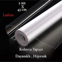 Eşya Koruyucu Şeffaf Film 2 Metre X 45 Cm Yağ Tutmaz Duvar Çizilme Engelleyici Film Folyo Yapışkanlı