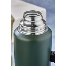 Cooker 1.5 Lt Kulplu Paslanmaz Çelik Termos - Yeşil Yeşil