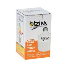 Led Torch Ampul 30w Bizim Tekli Beyaz Işık E27 Led Ampul 0 - 250 Watt Yok