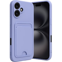 Apple iPhone Uyumlu 16 Kılıf Kelvin Kartvizitli Silikon - Lila Bzsxx00 1